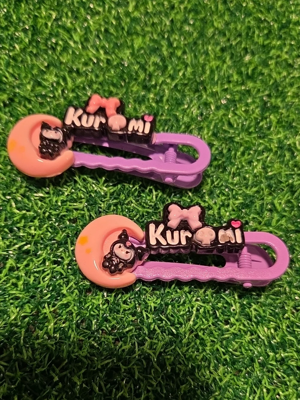 Kuromi Purple & Pink Hair Clips